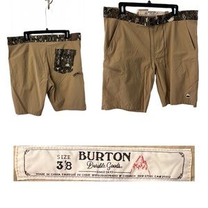 Mens Burton Brand Tan Shorts
